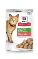 Hills Science Plan Senior Vitality для кошек старше 7 лет с лососем