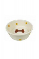 Миска керамическая с рисунком BONE для собак, d=20 см