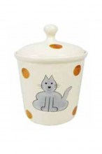 Контейнер керамический с рисунком LONELY CAT для хранение сухого корма