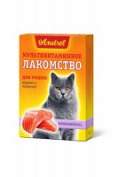 Лакомство Amstrel для кошек со вкусом норвежского лосося, 90 табл