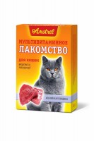 Лакомство Amstrel для кошек со вкусом альпийской говядины, 90 табл.