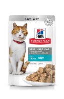 Hills Science Plan Sterilised Cat с форелью, 85 г.