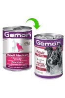 Консервы Gemon Dog Medium Adult Beef/Liver с говядиной и печенью, 415 г. 