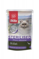Blitz Holistic Sterilised Cat (утка с лососем), 85 г