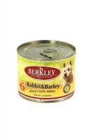 Консервы Berkley №6 для взрослых собак (кролик с ячменем), 200 г