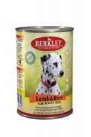 Консервы Berkley для взрослых собак (ягненок с рисом), 400 г