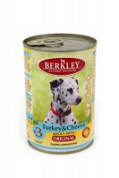 Консервы Berkley для взрослых собак (индейка с сыром), 400 г