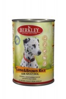 Консервы Berkley для взрослых собак (оленина с коричневым рисом), 400 г