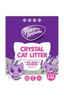 Наполнитель HAPPY ANIMALS силикагелевый с ароматом лаванды, 3% пурпурная лаванда