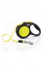 Рулетка-поводок Flexi New Classic NEON XS, лента 3м 8кг