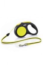 Рулетка-поводок Flexi New Classic NEON S, трос 5м 12кг