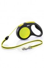 Рулетка-поводок Flexi New Classic NEON M, трос 5м 20кг