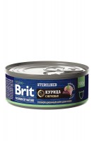 Консервы Brit Premium by Nature для стерилизованных кошек (курица с печенью), 100 г