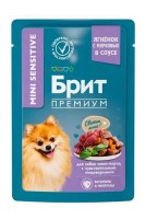 Brit Premium пауч для собак мини-пород (ягненок и морковь в соусе), 85 г
