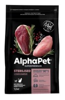 AlphaPet Sterilised для взрослых кошек (утка, индейка)