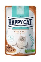 Happy Cat Care Skin & Coat Кусочки в соусе, 85 г