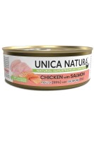 Unica Natura Консерва для кошек (Курица, лосось), 70 г
