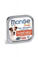 Monge Fruit Dog Паштет (Индейка и черника), 100 г.