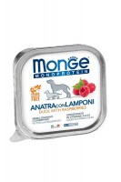 Monge Dog Natural Monoprotein Fruits Паштет из утки с малиной, 150 г.