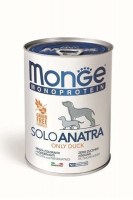 Консервы Monge Dog Solo Duck с уткой, 400 г.