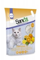 Наполнитель SANICAT  Professional Diamonds Fresh Citric силикагелевый