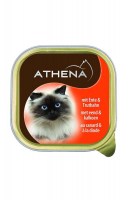 Athena Паштет для кошек с уткой и индейкой, 100 г.