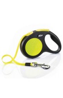 Рулетка-поводок Flexi New Classic NEON M, лента 5м 20кг