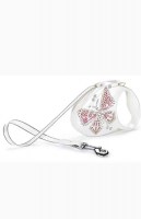 Рулетка-поводок Flexi Glam S, Бабочка, лента 3м 12кг