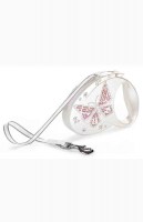 Рулетка-поводок Flexi Glam М, Бабочка, лента 5м 25кг