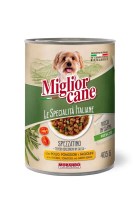 Консервы Miglior cane Le Specialità Italiane (Курица, помидоры, фасоль в соусе), 405 г.