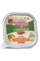 Паштет Miglior gatto Le Specialità Italiane с курицей, морковью и фасолью, 100 г.