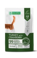 Natures Protection Adult Sterilised (Индейка и клюква), 100 г.