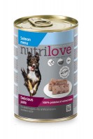 Паштет Nutrilove Pate Dog salmon с лососем 30%, 400 г