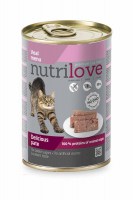 Паштет Nutrilove Pate Cat veal с телятиной 60%, 400 г