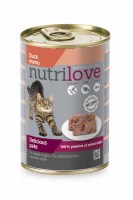 Паштет Nutrilove Pate Cat duck с уткой 60%, 400 г