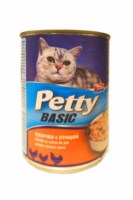 Petty консервы для кошек с кусочками птицы, 415 г.
