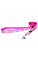 Удлиненный поводок Rogz Lapz Trendy Lijn Lang Pink Bones, 1,8 м