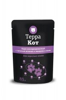 Терра Кот, консервы для взрослых кошек с печенью ягненка в желе, 85 г.