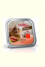 Паштет Miglior Gatto Steril (лосось с рисом), 100 г.