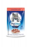 Консервы PreVital Premium line (Индейка с говядиной) в желе, 100 г