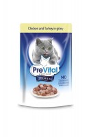 Консервы PreVital Premium line (Курица с индейкой) в соусе, 100 г