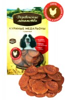 Куриные медальоны сушеные Деревенские лакомства, 90 г.
