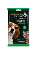 Teddy Pets - влажные салфетки уход за глазами, ушками, 15 шт.