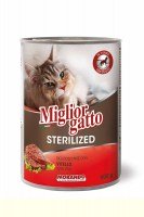 Паштет Miglior Gatto Steril (с телятиной), 400 г.