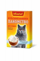 Лакомство Amstrel для кошек со вкусом деревенского творога со сметаной, 90 табл