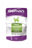 Gemon Pouch Cat Adult Rabbit/Veg (с кроликом и овощами), 100 г.