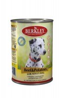 Консервы Berkley для взрослых собак (говядина с картофелем), 400 г