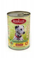 Консервы Berkley для взрослых собак (кролик с овсяными хлопьями), 400 г