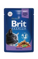Brit Premium пауч для кошек треска в соусе, 85 г