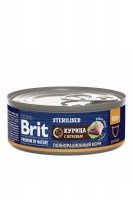 Консервы Brit Premium by Nature для стерилизованных кошек (курица с печенью), 100 г